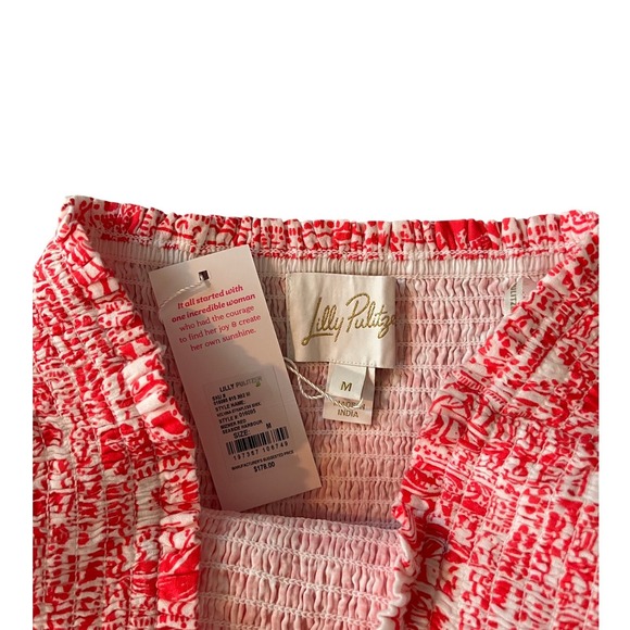 Lilly Pulitzer Strapless Dress in Red and White - Picture 5 of 5